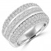 4.10 ct Ladies Princess and Round Cut Diamond Anniversary Ring 4.10 ct Ladies Princess and Round Cut Diamond Anniversary Ring